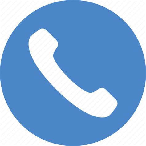 Blue Call Circle Contact Phone Support Talk Icon Download On