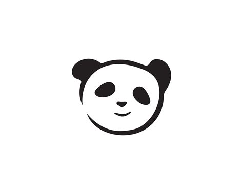 Panda Logo Black And White Head 599620 Vector Art At Vecteezy