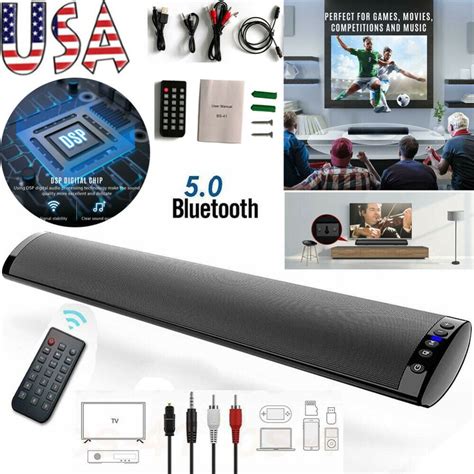 Bluetooth 50 Wireless Speaker Tv Pc Soundbar Subwoofer Home Theater