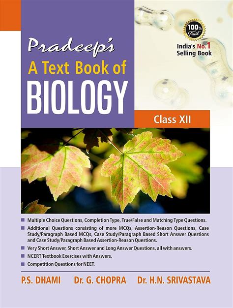Pradeeps A Text Book Of Biology For Class 12 Examination 2022 23 G