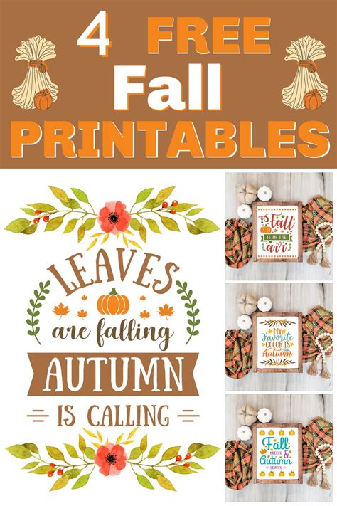 Free Fall Printables For The Home Sweet Pea