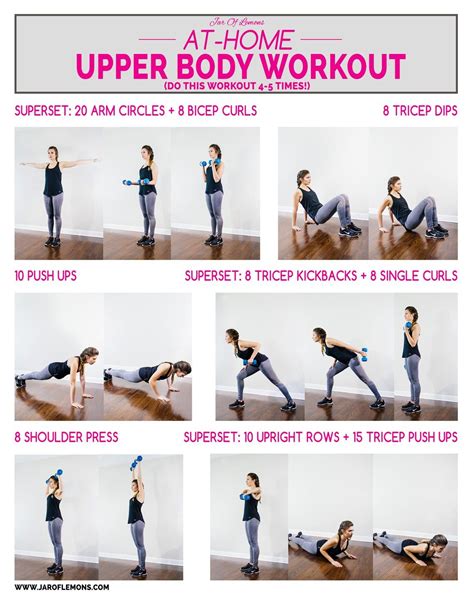 At Home Upper Body Workout With Dumbbells Workoutwalls