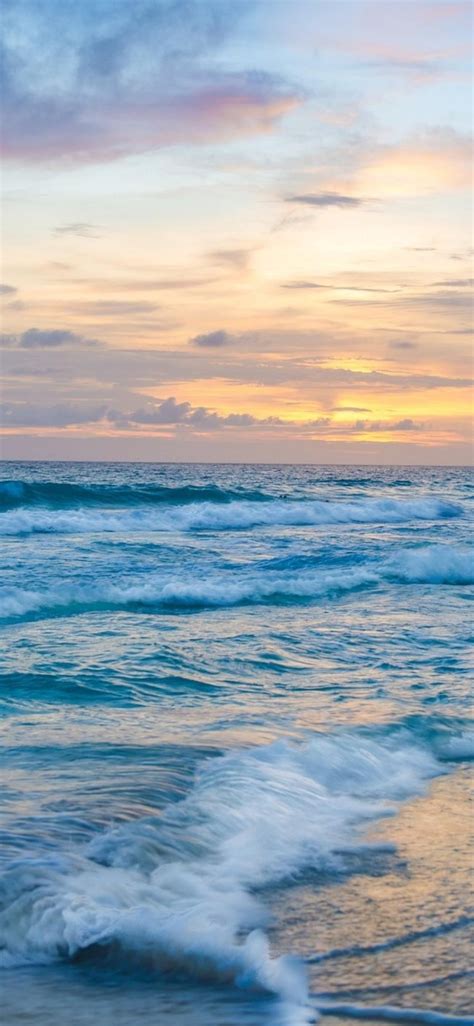 1125x2436 Ocean Waves At Sunset Iphone Xsiphone 10iphone X Hd 4k In