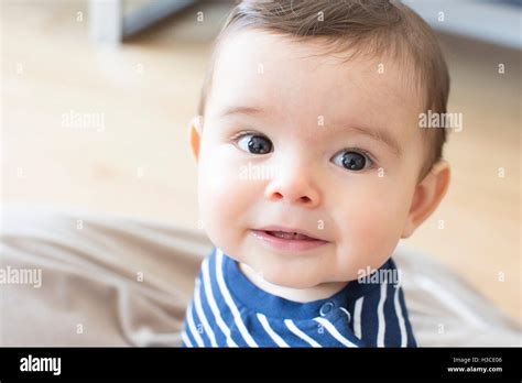 Baby Smiling Portrait Stock Photo Alamy