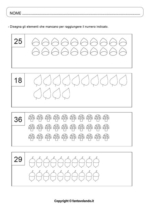 Le Schede Di Matematica I Numeri Fino A 40 Fantavolando