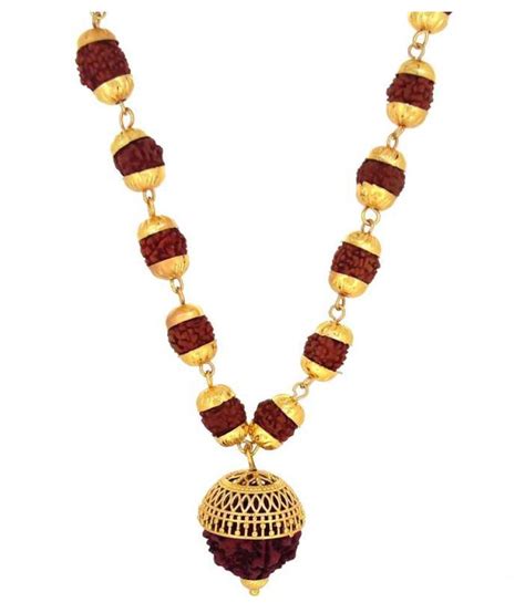 Bahubali Rudraksha Mala With Big Rudraksha Pendand In Gold Plated Cap