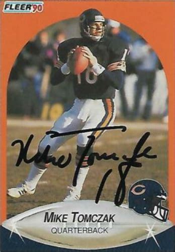 Mike Tomczak Autographs And Memorabilia Sports Football