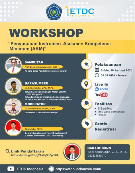Workshop Online Penyusunan Instrumen Asesmen Kompetensi Minimum Akm