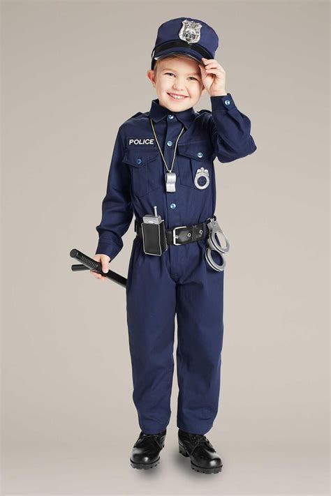 Fancy Dress And Period Costume Boys Girls Police Swat Uniform Halloween