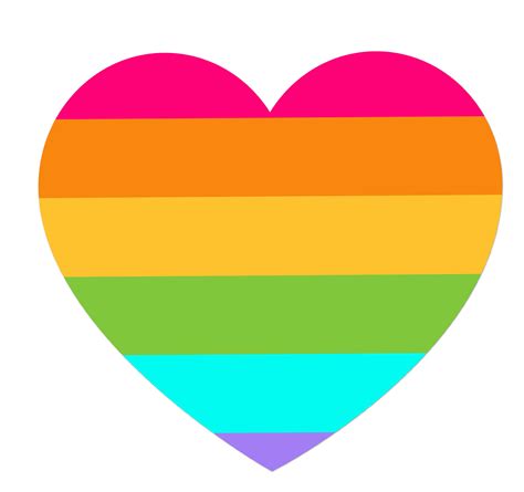 Rainbow Euclidean Vector Clip Art Valentine Rainbow Heart Png