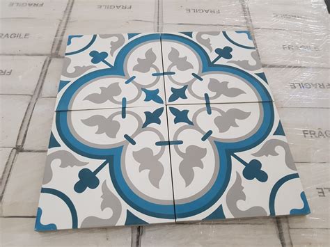 Beautiful Bathroom Floor Encaustic Tiles Moroccan Tiles In Blue