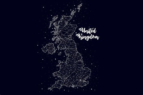 United Kingdom Constellation Map Custom Designed