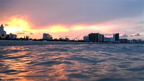 Beautiful Miami South Beach Sunset Youtube