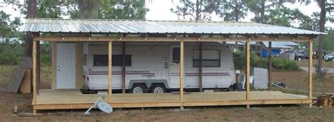 What's the best way to build a boat shelter? Pin by Patty Honeybee on Rv Camping | Rv carports, Camper, Camper living