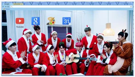 Seventeen in a nutshell christmas edition (2020) music & clip in this video: SEVENTEEN Christmas Vlive Edition Chrome Theme - ThemeBeta