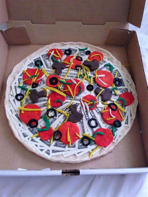 That's okay because we have a wonderful gift idea, that you can present to them. Money Pizza Gift | Pizza gifts, Diy birthday gifts ...