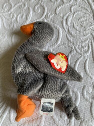 Ty Beanie Babies Honks The Goose Grey And Orange With Tag Goose