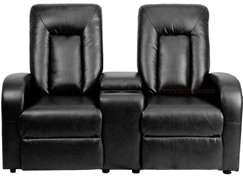 1 Row Of 2 Motorized Power Recliner Home Theater Chairs Black Brown