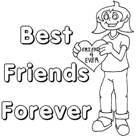 Best Friends Forever Coloring Page Download Print Or Color Online