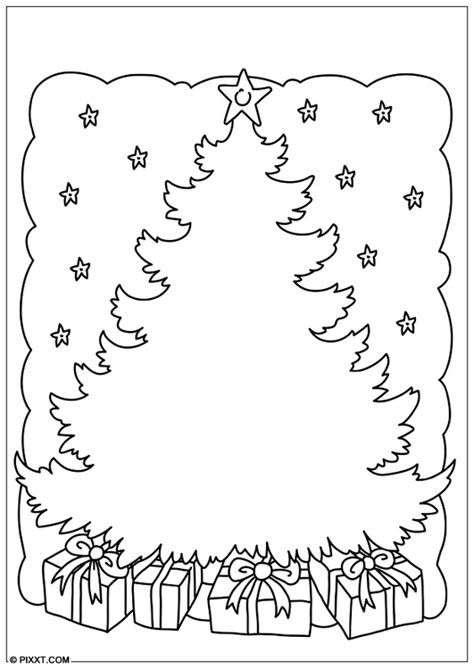Kleurplaat kerstboom Afb 28179.