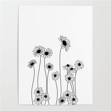 Skip waiting for your poster to be delivered, just * hands line art set of 3 prints valentines day holding hands kiss poster love art hand line drawing romantic wall art dorm decor digital art. Minimal line drawing of daisy flowers Poster by ...