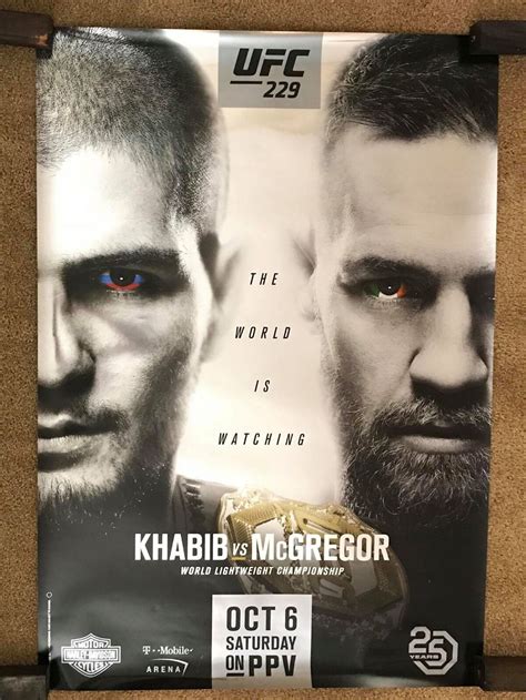official ufc 229 khabib vs mcgregor metallic poster 27x39 near mint ebay