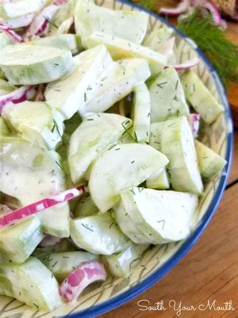 Dissolve salt and sugar in vinegar; cucumber salad sour cream vinegar sugar