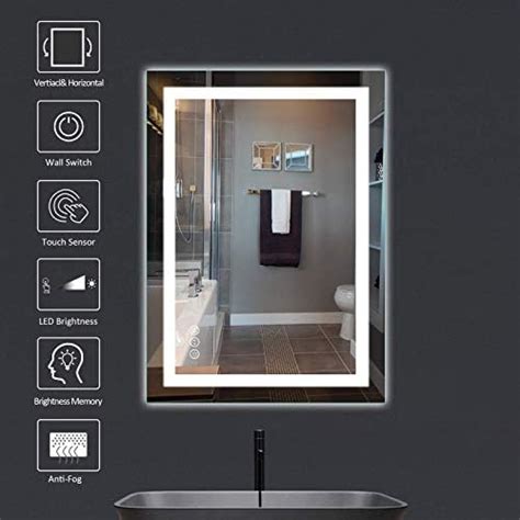 Amorho Bathroom Dimmable Frameless Illuminated Led Lighted Wall Mirror Review Premium