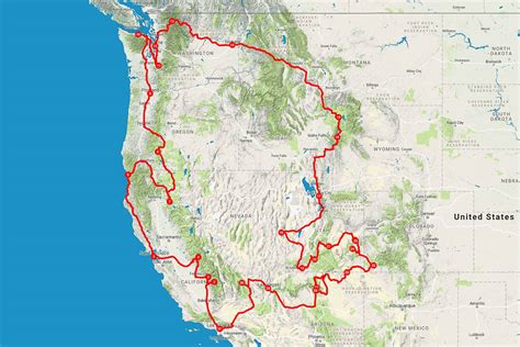 32 Western United States Road Map Maps Database Source