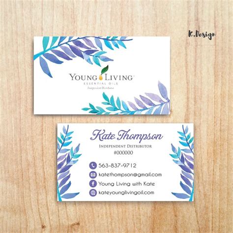 Young living business card design 5 modified tank prints. Printable Young Living Business Card, Personalized Young ...