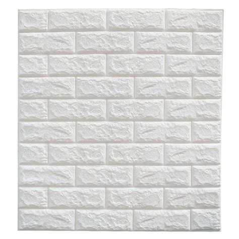 20pcs 3d Brick Wall Stickers Pe Foam Self Adhesive Wallpaper Peel And