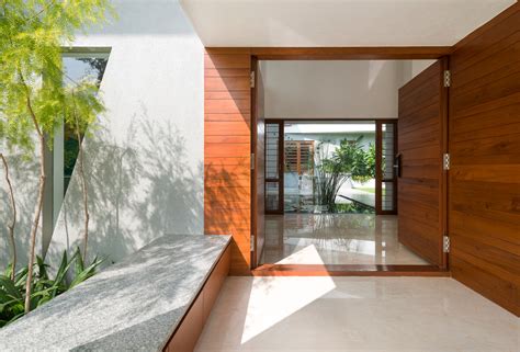 Courtyard House Modern Entry Bengaluru By Architecture Paradigm