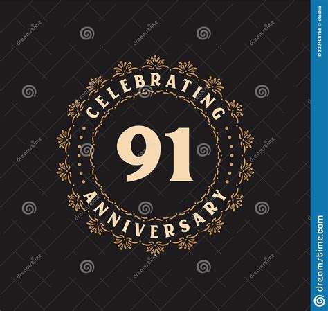 91 Anniversary Celebration Greetings Card For 91 Years Anniversary