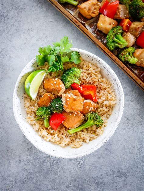 Sheet Pan Asian Chicken Meal Prep On Fleek™ Chicken Meal Prep Asian Chicken Recipes Asian