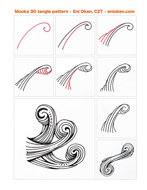 Hi all, this video shows how to draw the stella tangle pattern in a very simple way in just 3 mins. Mooka3D tangle pattern — Eni Oken