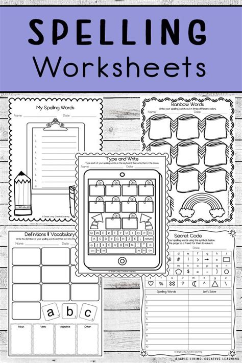 The Spelling Worksheet Is Filled With Words And Pictures To Help