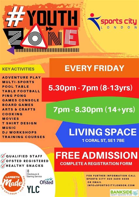 Youth Clubs At Living Space — Bankside Open Spaces Trust