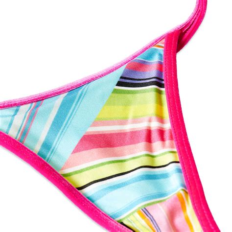Frankies Bikinis Hazel Shine Bikini Bottom Rainbow Swirl END KR