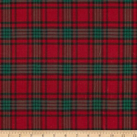 Holiday Blitz Large Plaid Redgreen Fabric Fabric Store