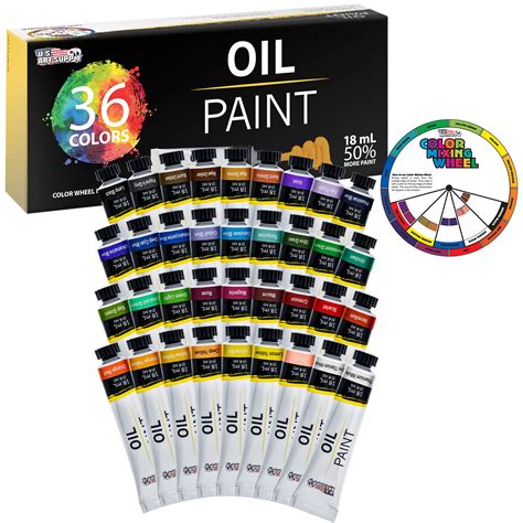 Us Art Supply Professional 36 Color Set Of Art Oil Paint In Large