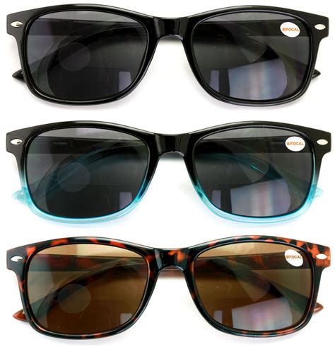 3 Pair Bifocal Sunglasses Readers For Men Women Outdoor Bi Focal Reading Glasses 125