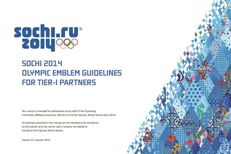 Olympic World Library Sochi 2014 Olympic Emblem Guidelines For Tier I