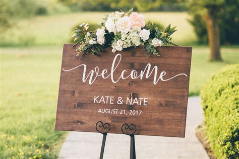 Wedding Welcome Sign Wood Wedding Sign Rustic Wedding Etsy