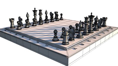 Typical Chess Set 3d Model Max 3ds Fbx Mtl