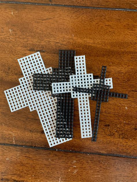 Plastic Canvas Stacking Cross Set Of 4 Stacking Crosses Etsy