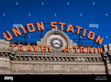 Usa Colorado Denver Union Station Historic Train Station Stock