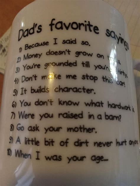 Mauag Funny Dads Favorite Sayings Coffee Mug Funny Dadisms Written In