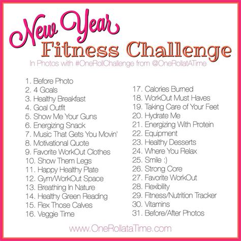New Year Fitness Photo Challenge