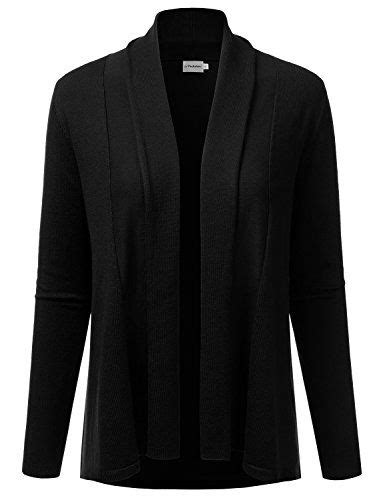 Jj Perfection Womens Long Sleeve Shawl Neck Open Front Sweater Cardigan