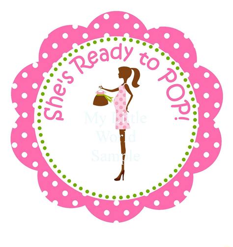 The setup with all our free printable baby shower games, is easy. 7 Images of Blue Ready To Pop Labels Free Printable | Baby shower printables, Ballerina baby ...